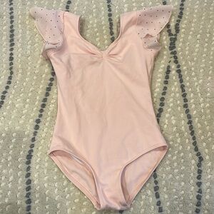 Bloch Georgette Sequin Leotard in Pink, Size 4-6